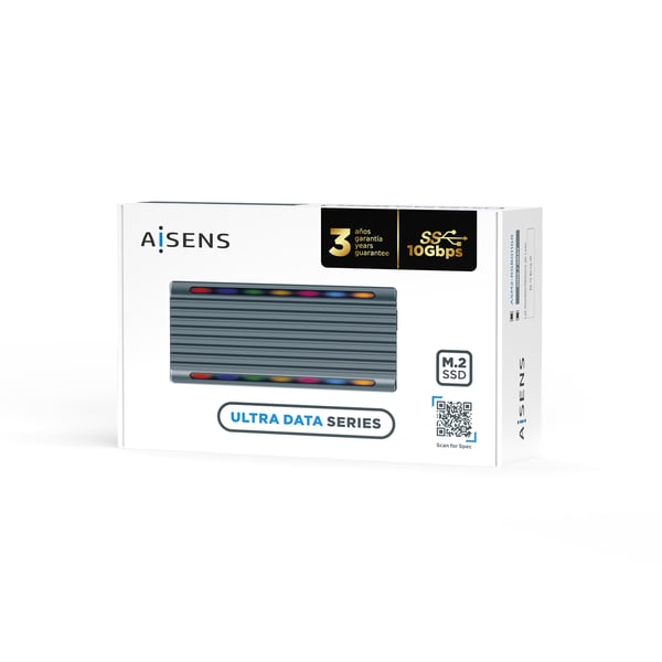 AISENS ASM2-RGB011GR drevkabinet SSD kabinet Grå M.2