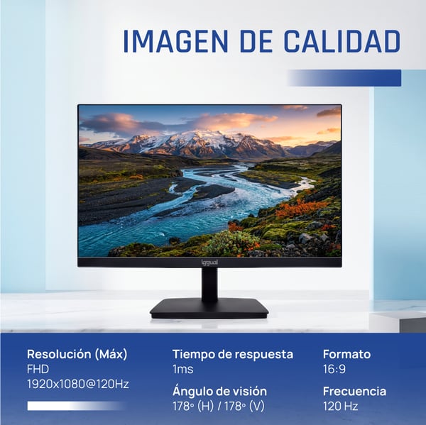iggual ML24SPC platta pc-skärmar 60,5 cm (23.8") 1920 x 1080 pixlar Full HD LED Svart