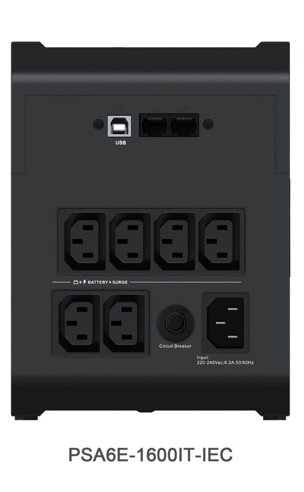 Vertiv PSA6E-1600IT-IEC strömskydd (UPS) Linjeinteraktiv 1,6 kVA 925 W 6 AC-utgångar