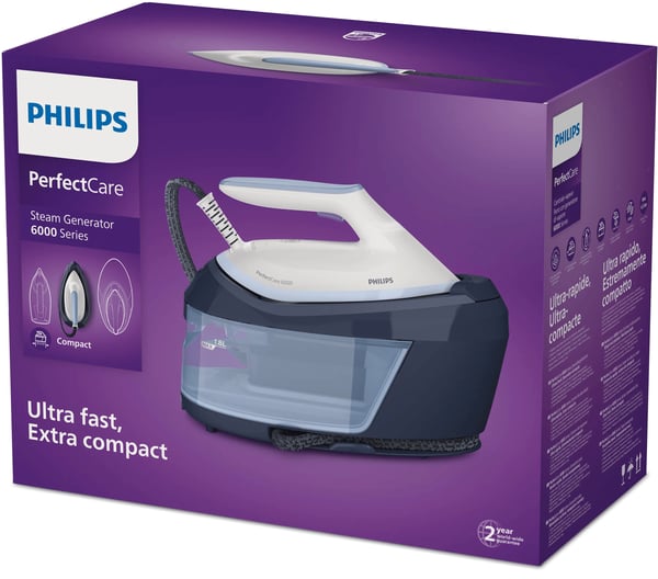 Philips 6000 series PSG6026/20 Dampstrygning station 2400 W 1,8 L SteamGlide Plus strygesål Grå