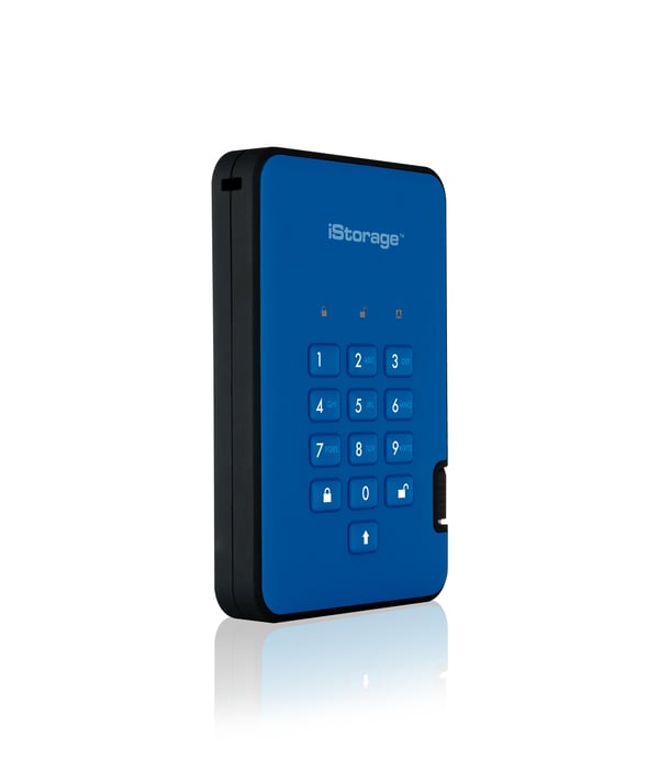 iStorage diskAshur 2 ulkoinen kovalevy 500 GB 5400 RPM USB A-tyyppi 3.2 Gen 1 (3.1 Gen 1) Sininen