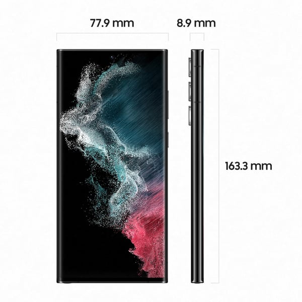 Samsung Galaxy S22 Ultra Enterprise Edition SM-S908B 17,3 cm (6.8") Kaksois-SIM Android 12 5G USB Type-C 8 GB 128 GB 5000 mAh Musta