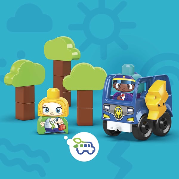 MEGA BLOKS Green Town Charge & Go Bus