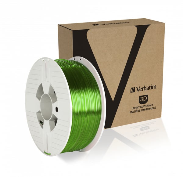 Verbatim 55065 3D print materiale Polyethylenterephthalatglycol (PETG) Grøn, Transparent 1 kg
