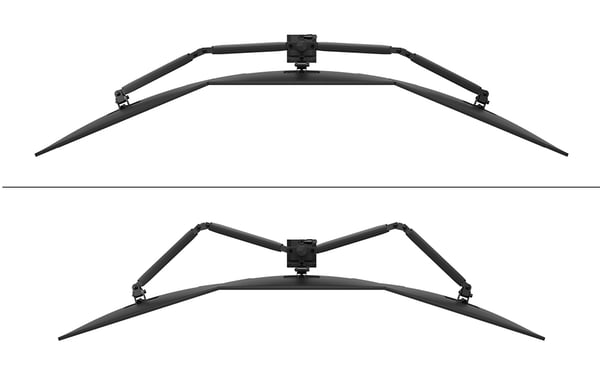 Neomounts DS60-600BL3 monitorin kiinnike ja jalusta 68,6 cm (27") Vastaanotto Musta