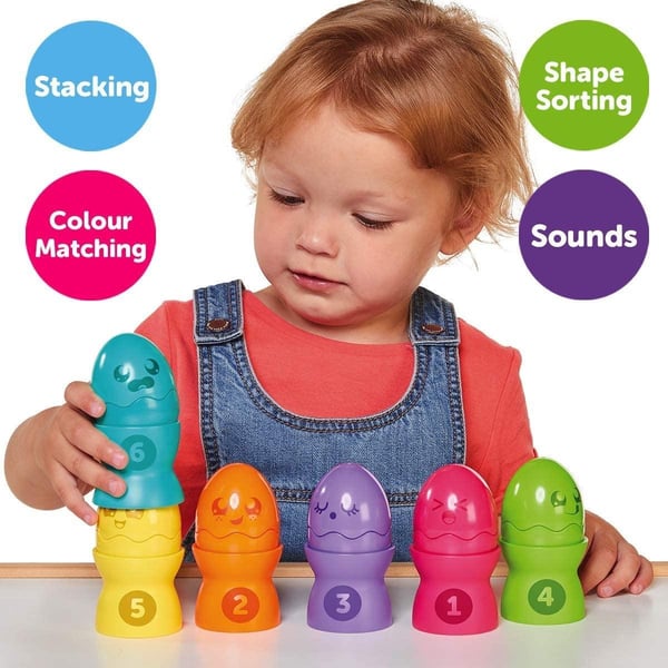 Tomy Toomies Hide & Squeak Egg Stackers