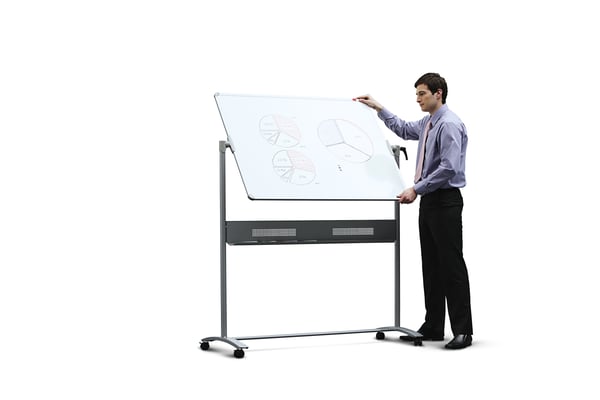 Nobo Impression Pro emaljeret magnetisk mobilt whiteboard 1200 x 900 mm