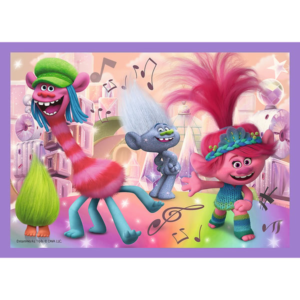 Trefl Trolls Adventures of colorful Puslespil 54 stk Tegnefilm