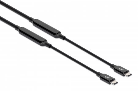 Manhattan 355971 USB-kabel USB 3.2 Gen 2 (3.1 Gen 2) 5 m USB C Sort
