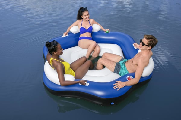 Bestway 43111 pool- och badmadrass Blå, Vit Mönstrad Vinyl Flytande ö