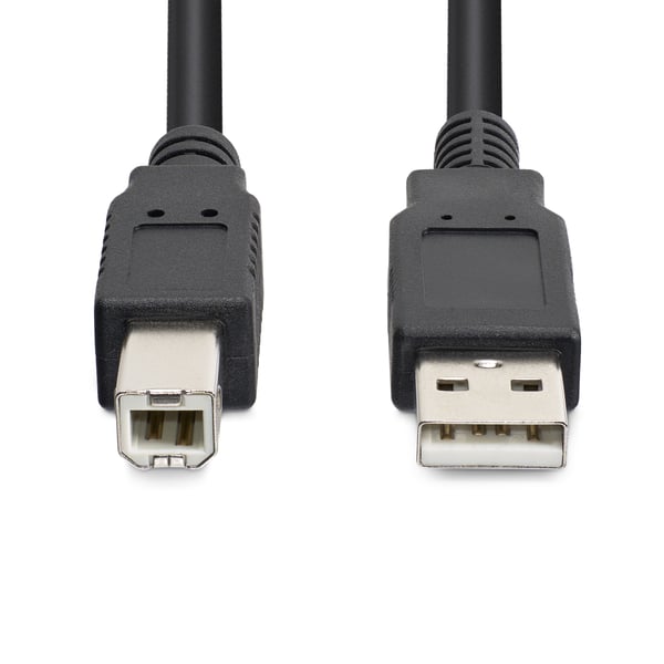 StarTech.com 15m USB 2.0, M/M USB-kabel USB A USB B 0,48 Gbit/sek. Aluminium, Sort