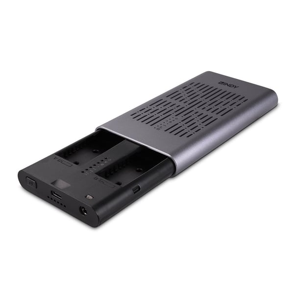 Lindy 43382 Hölje för lagringsenheter SSD-inkapsling Silver M.2