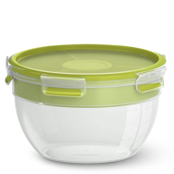 EMSA N10713 Pyöreä Laatikko 2,6 L Vihreä, Läpinäkyvä 3 kpl