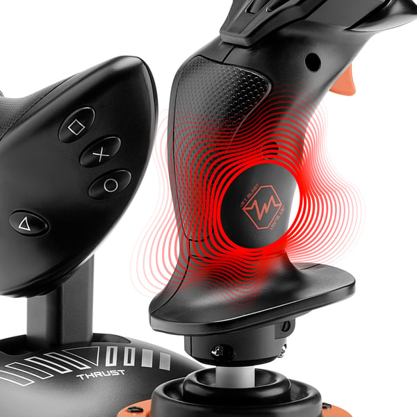 Thrustmaster T.FLIGHT HOTAS NEO ACE COMBAT 8 Wings of Theve Edition Sort, Rød USB Flightstick Digital PC, PlayStation 4, PlayStation 5
