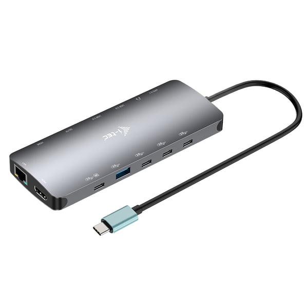 i-tec Metal C31NANOTRIPLEDOCKPD Langallinen USB 3.2 Gen 1 (3.1 Gen 1) Type-C Harmaa