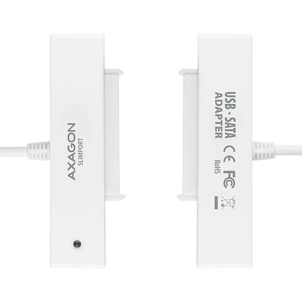 Axagon ADSA-1S Hölje för lagringsenheter HDD- / SSD kabinett Vit 2.5"