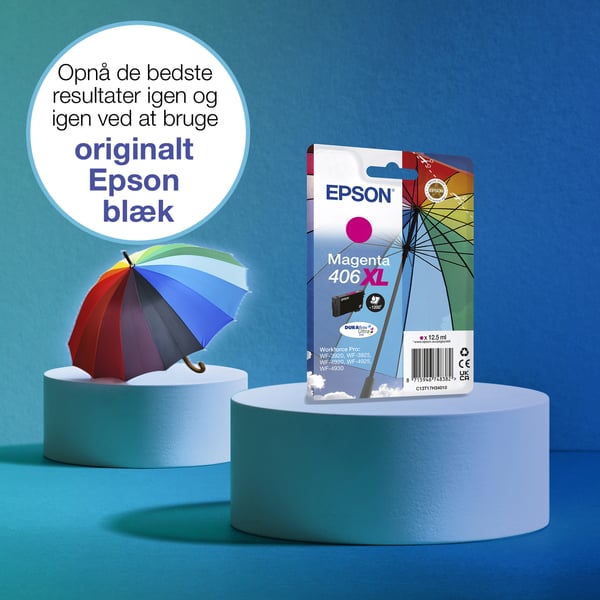 Epson Enkeltpakke, magenta 406XL Paraply DURABrite Ultra-blæk