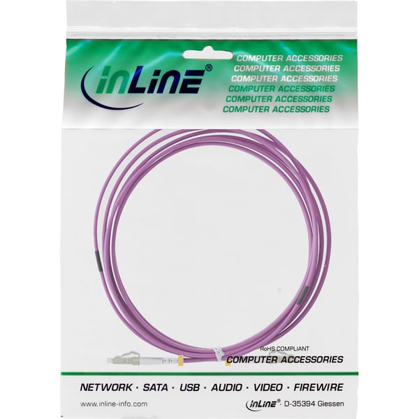 InLine 88541P InfiniBand- ja kuituoptiikkakaapeli 1 m Purppura