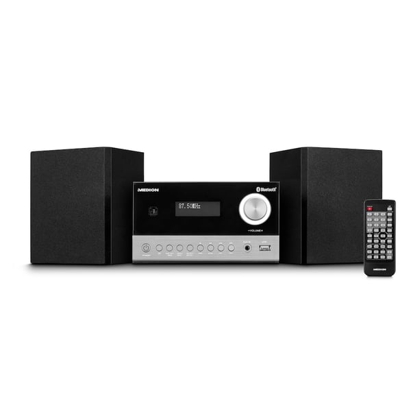 MEDION LIFE E64088 Kodin mikroaudiojärjestelmä 10 W Musta, Metallinen