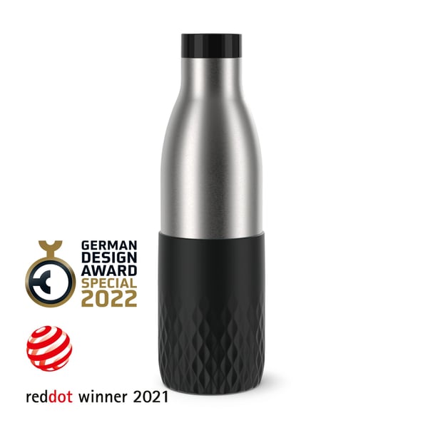 Tefal Bludrop Sleeve N31111 Dagligt forbrug, Fitness, Vandring, Sport 700 ml Rustfrit stål Sort, Rustfrit stål