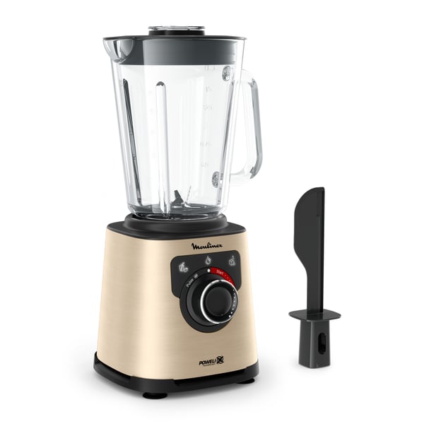 Moulinex PerfectMix+ LM871A10 tehosekoitin 1,5 L Pöydällä pidettävä tehosekoitin 1200 W Beige, Musta, Läpinäkyvä