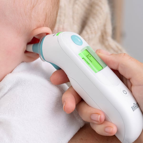 Braun ThermoScan 6 Kontakttermometer Vit Öra Knappar