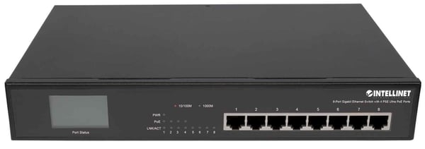 Intellinet 561310 netværksswitch Gigabit Ethernet (10/100/1000) Strøm over Ethernet (PoE) Sort