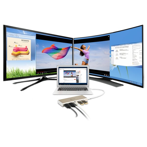 j5create JCD381-N USB Type-C™ dubbel HDMI mini dockningsstation-Ethernet/ USB 3.1 HUB / PD2.0