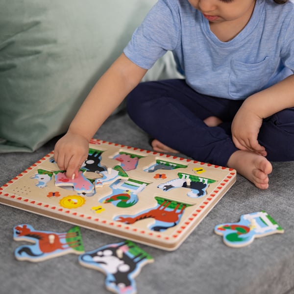 Melissa & Doug MPZ WPZ Farm Anml Sound Pzl8Pc GML Form puslespil 8 stk Dyr