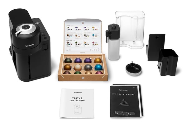 De’Longhi Nespresso Vertuo Vertuo Lattissima ENV300.B, Musta