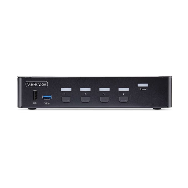 StarTech.com 4-portars DisplayPort 1.4 KVM-switch, 8K 60Hz / 4K 144Hz, 2x USB 3.0-portar, 4x USB 2.0-portar