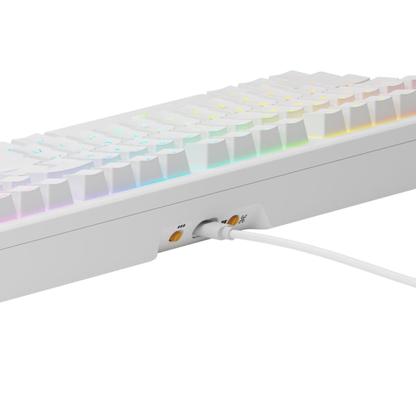 Glorious Gaming GMMK 3 HE 100% Prebuilt tastatur Spil USB QWERTY US engelsk Hvid