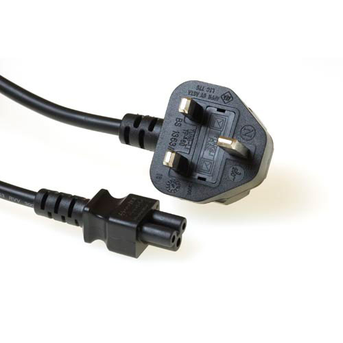 ACT 230V connection cable UK plug - C5 1.8 m Sort 1,8 m