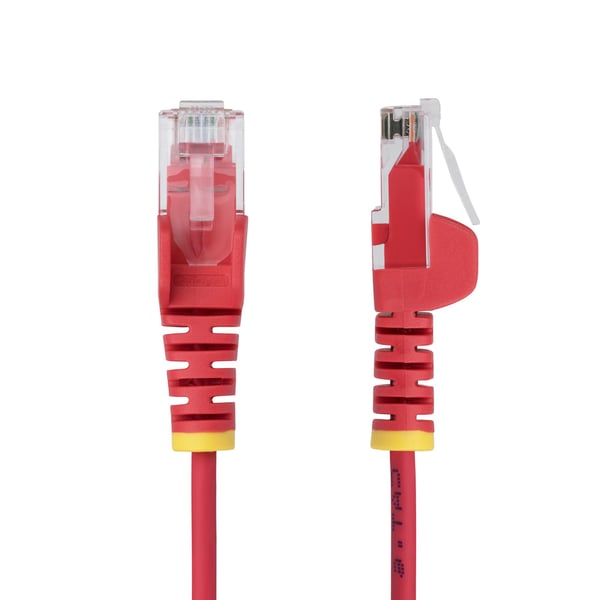 StarTech.com 3m punainen ohut CAT6 Ethernet-kaapeli, Snagless, 28AWG, LSZH - Patch-kaapeli - RJ-45 (M)