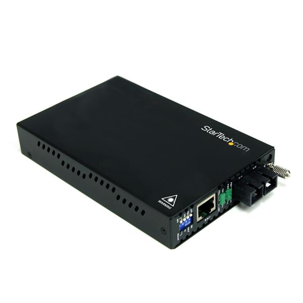StarTech.com ET90110SC2 mediakonverterare för nätverk 200 Mbit/s 1310 nm Flerläge Svart