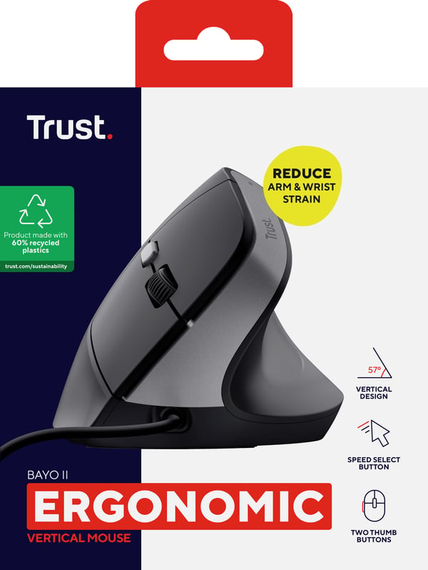 Trust Bayo II mus Højre hånd USB Type-A 2400 dpi
