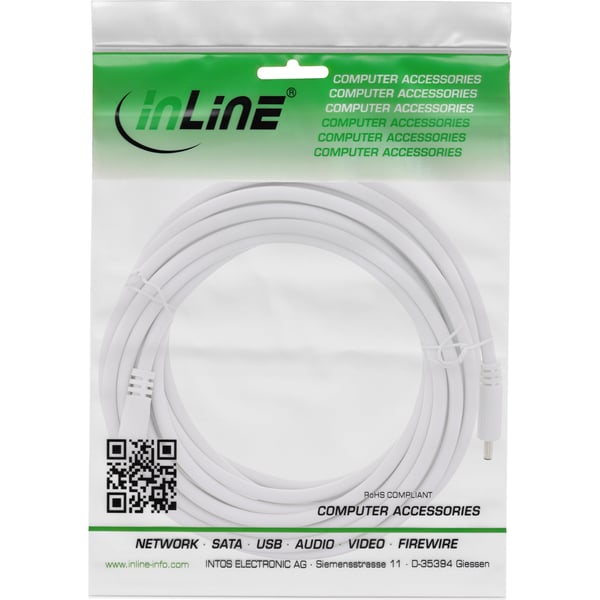 InLine 26903H el-ledning Hvid 3 m 3.5 x 1.35 mm