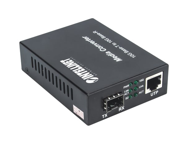 Intellinet 508193 netværksomformer til medie 10000 Mbit/s Sort