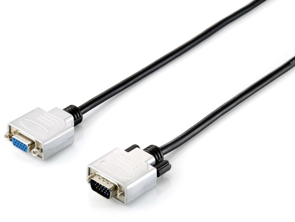 Equip 118851 VGA-kaapeli 3 m VGA (D-Sub) Musta, Hopea