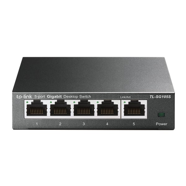 TP-Link TL-SG105S Ohanterad Gigabit Ethernet (10/100/1000) Svart