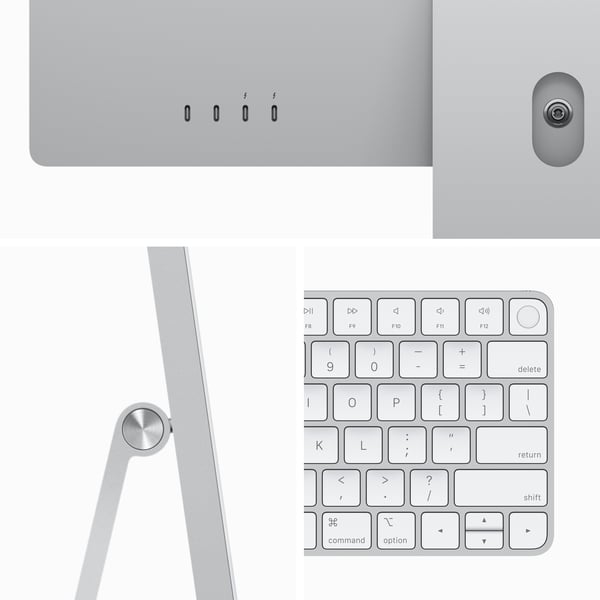 Apple iMac Apple M M3 59,7 cm (23.5") 4480 x 2520 pixel All-in-One PC 8 GB 256 GB SSD macOS Sonoma Wi-Fi 6E (802.11ax) Sølv