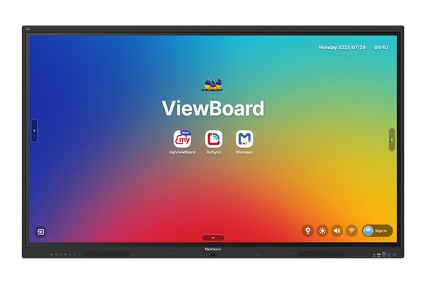 Viewsonic IFP6541 Interaktiivinen valkotaulu 165,1 cm (65") 3840 x 2160 pikseliä Kosketusnäyttö Musta