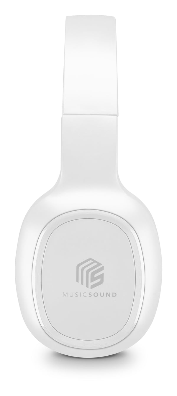 Music Sound 8018080412066 Headset Trådløs Opkald/musik Bluetooth Hvid