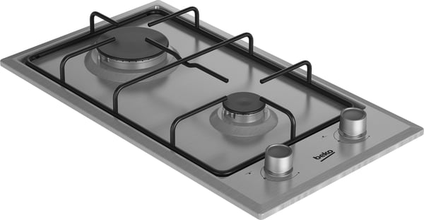 Beko HDCG 32220 FX Rustfrit stål Indbygget 29 cm Gaskomfur 2 zone(s)
