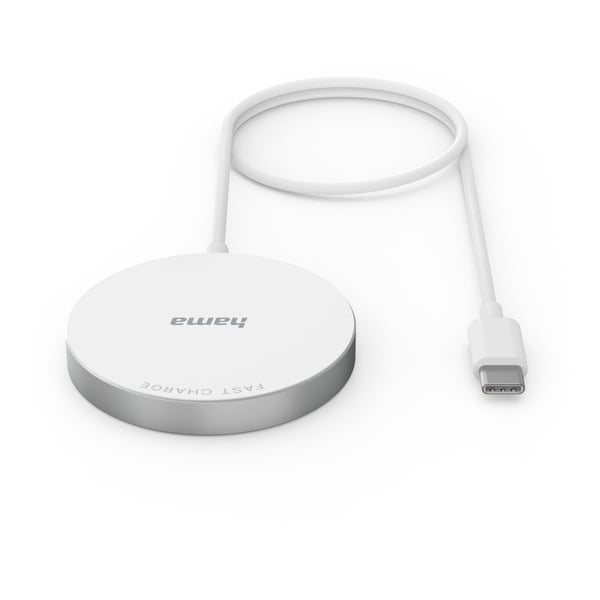 Hama MagCharge FC15 Matkapuhelin, Älypuhelin Valkoinen USB Langaton lataaminen Pikalataus Sisätila Hama MagCharge FC15 Matkapuhelin, Älypuhelin Valkoinen USB Langaton lataaminen Pikalataus Sisätila