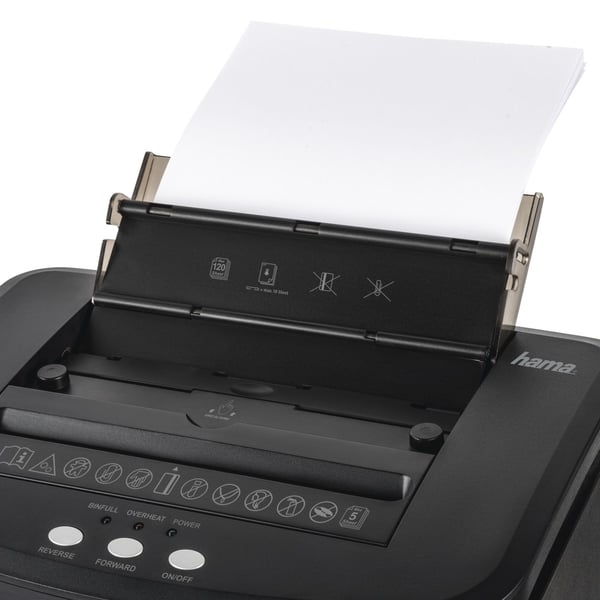 Hama Premium AutoM120 paperisilppuri Mikroleikkaava 60 dB 22,5 cm Musta