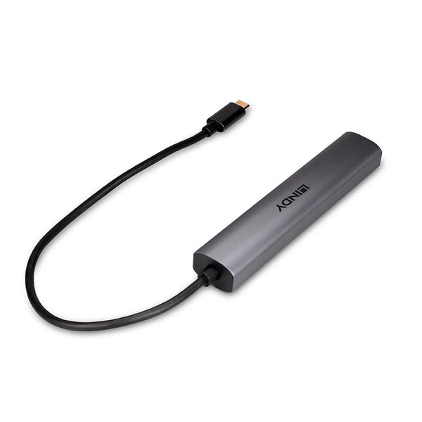 Lindy 43385 interface hub USB Type-C 10000 Mbit/s Grå