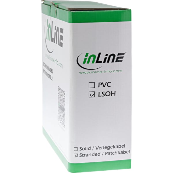 InLine 76899 nätverkskablar Grå 100 m Cat6a S/FTP (S-STP)