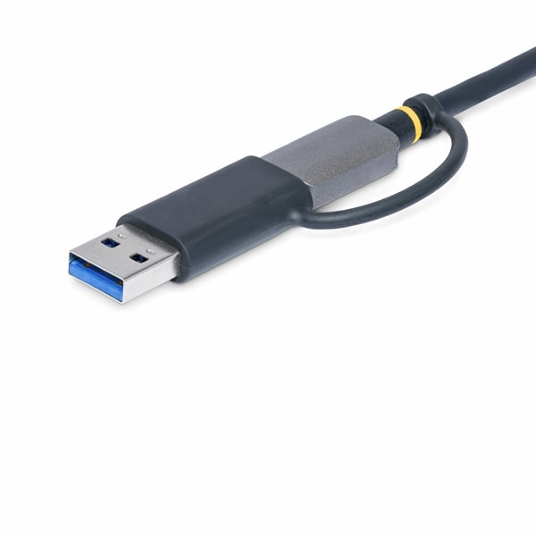 StarTech.com USB 3.0 Multi-Media-minneskortläsare, SD/microSD/CompactFlash-kortläsare, bärbar USB 5 Gbps-kortadapter, extern USB-C-kortläsare med ansluten USB-A-adapter - fungerar med alla operativsystem