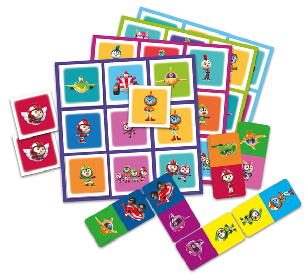 Tactic Top Wing 3-in-1 : Memo, Lotto, Domino Kortspil Matching
